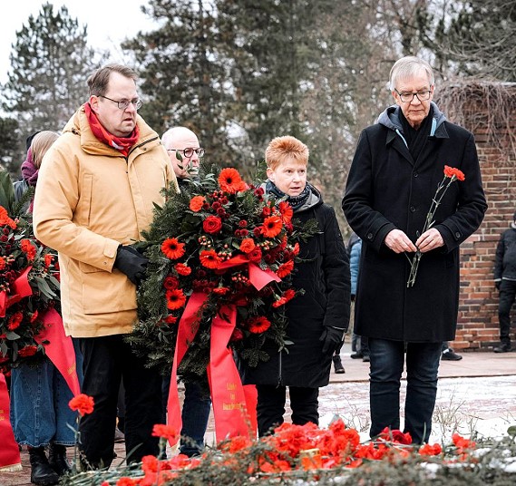 Stilles Gedenken an Rosa Luxemburg und Karl Liebknecht; Foto: privat